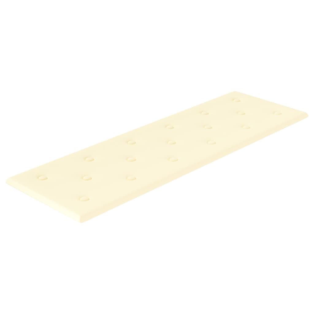Panneaux muraux Vidaxl 12 ST 3,24 m² 90x30 cm CRÉMADE DE CUIR ARTIFICIEL-COLORED