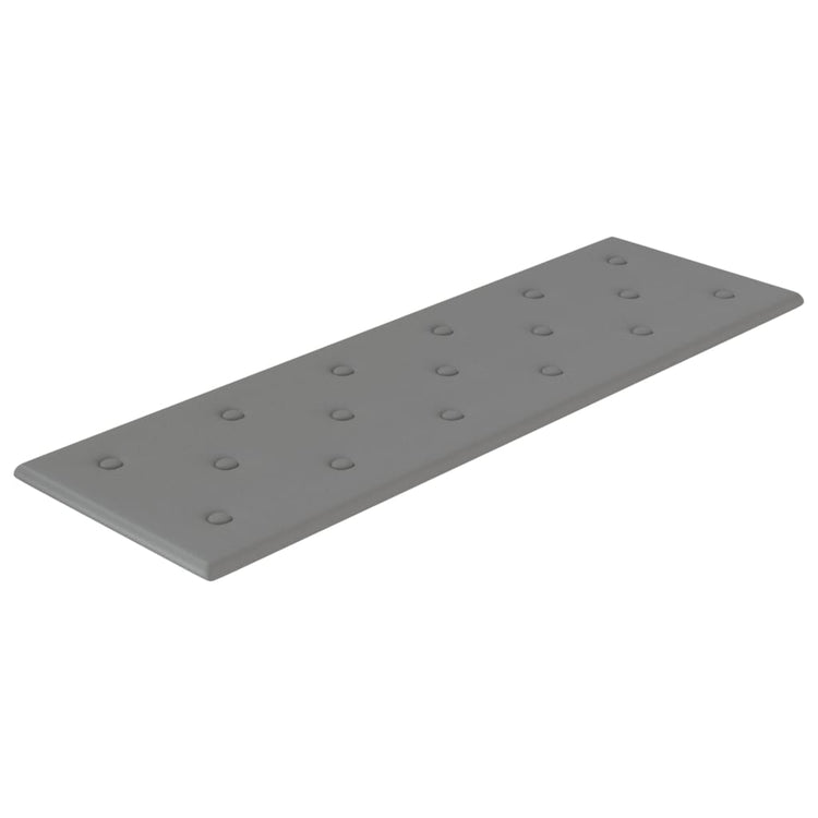 Panneaux muraux Vidaxl 12 st 3,24 m² 90x30 cm en cuir artificiel gris