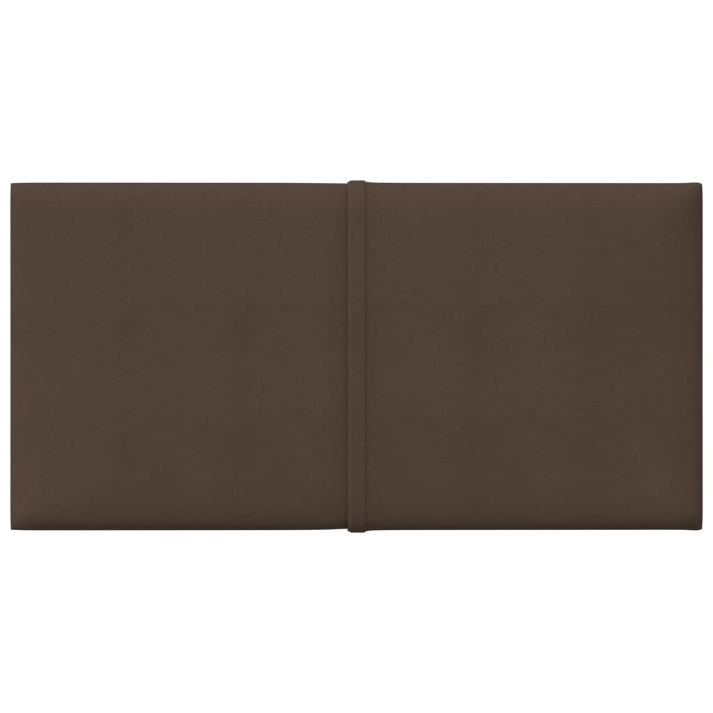 Panneaux muraux Vidaxl 12 PCS 0,54 m² 30x15 cm Tissu marron