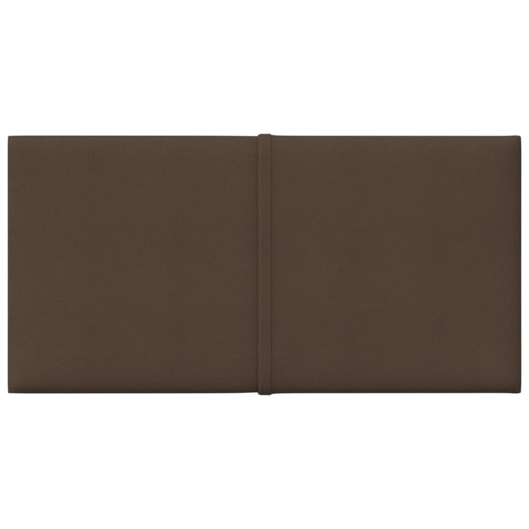 Panneaux muraux Vidaxl 12 PCS 0,54 m² 30x15 cm Tissu marron