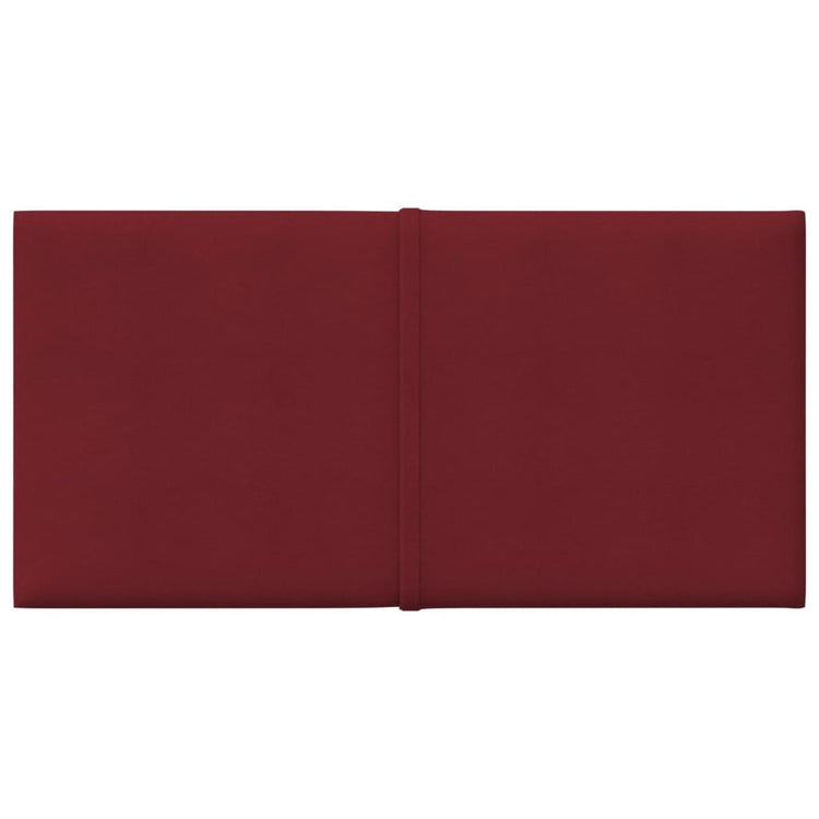Panneaux muraux vidaxl 12 pcs 0,54 m² 30x15 cm Vin de tissu rouge