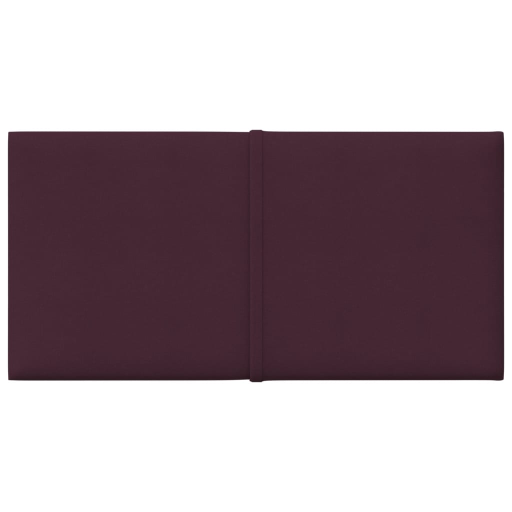 Panneaux muraux vidaxl 12 pcs 0,54 m² 30x15 cm tissu violet