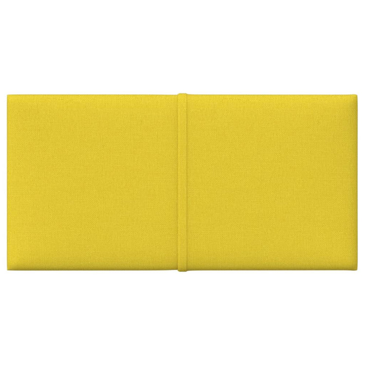 Panneaux muraux vidaxl 12 pcs 0,54 m² 30x15 cm Tissu jaune clair