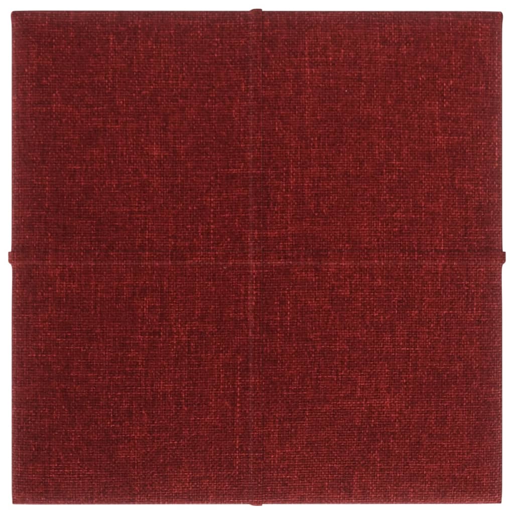 Panneaux muraux vidaxl 12 st 1,08 m² 30x30 cm de tissu rouge