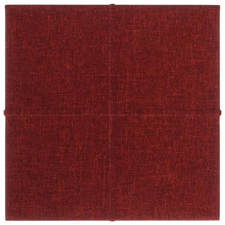 Panneaux muraux vidaxl 12 st 1,08 m² 30x30 cm de tissu rouge