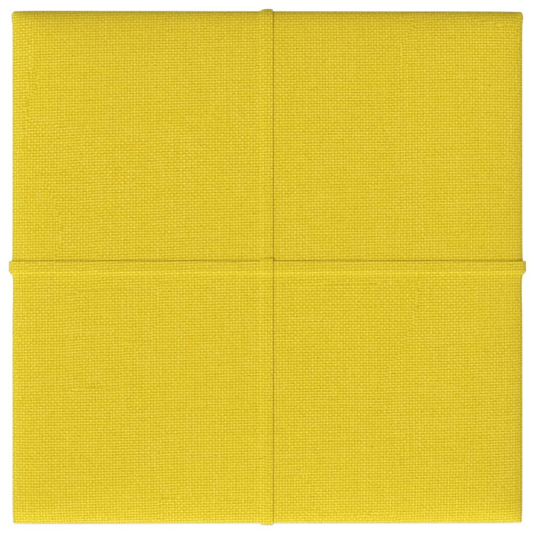 Panneaux muraux Vidaxl 12 ST 1,08 m² 30x30 cm Tissu jaune clair