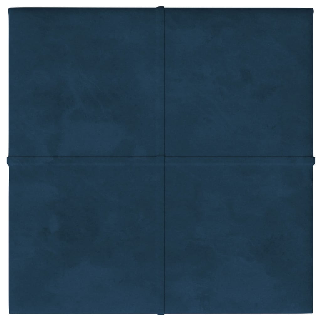Panneaux muraux vidaxl 12 st 1,08 m² 30x30 cm en velours bleu