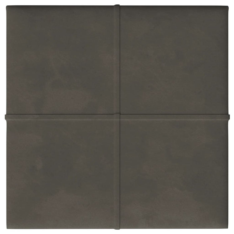 Panneaux muraux vidaxl 12 st 1,08 m² 30x30 cm en velours gris foncé