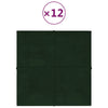Panneaux muraux vidaxl 12 st 1,08 m² 30x30 cm Velvet vert foncé
