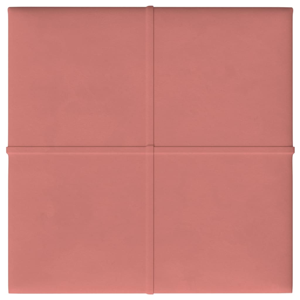 Panneaux muraux vidaxl 12 st 1,08 m² 30x30 cm en velours rose
