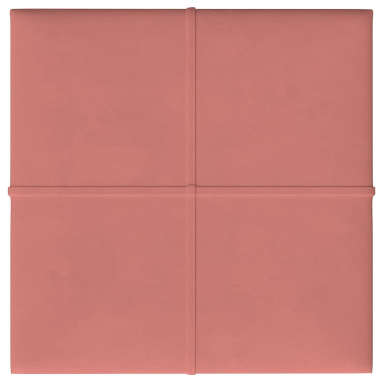 Panneaux muraux vidaxl 12 st 1,08 m² 30x30 cm en velours rose