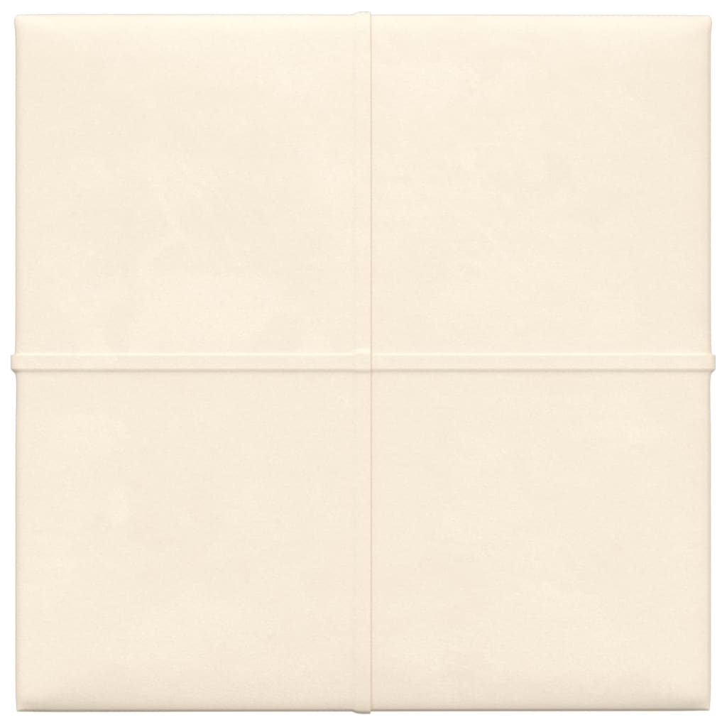 Panneaux muraux Vidaxl 12 ST 1,08 m² 30x30 cm Crème en velours -colore