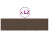 Panneaux muraux vidaxl 12 st 1,08 m² 60x15 cm de tissu marron
