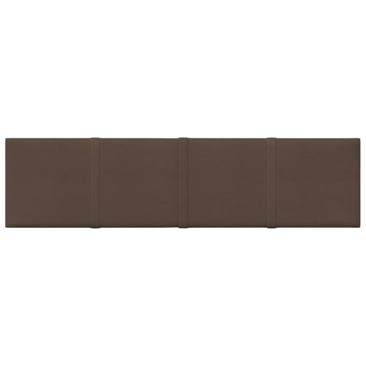 Panneaux muraux vidaxl 12 st 1,08 m² 60x15 cm de tissu marron
