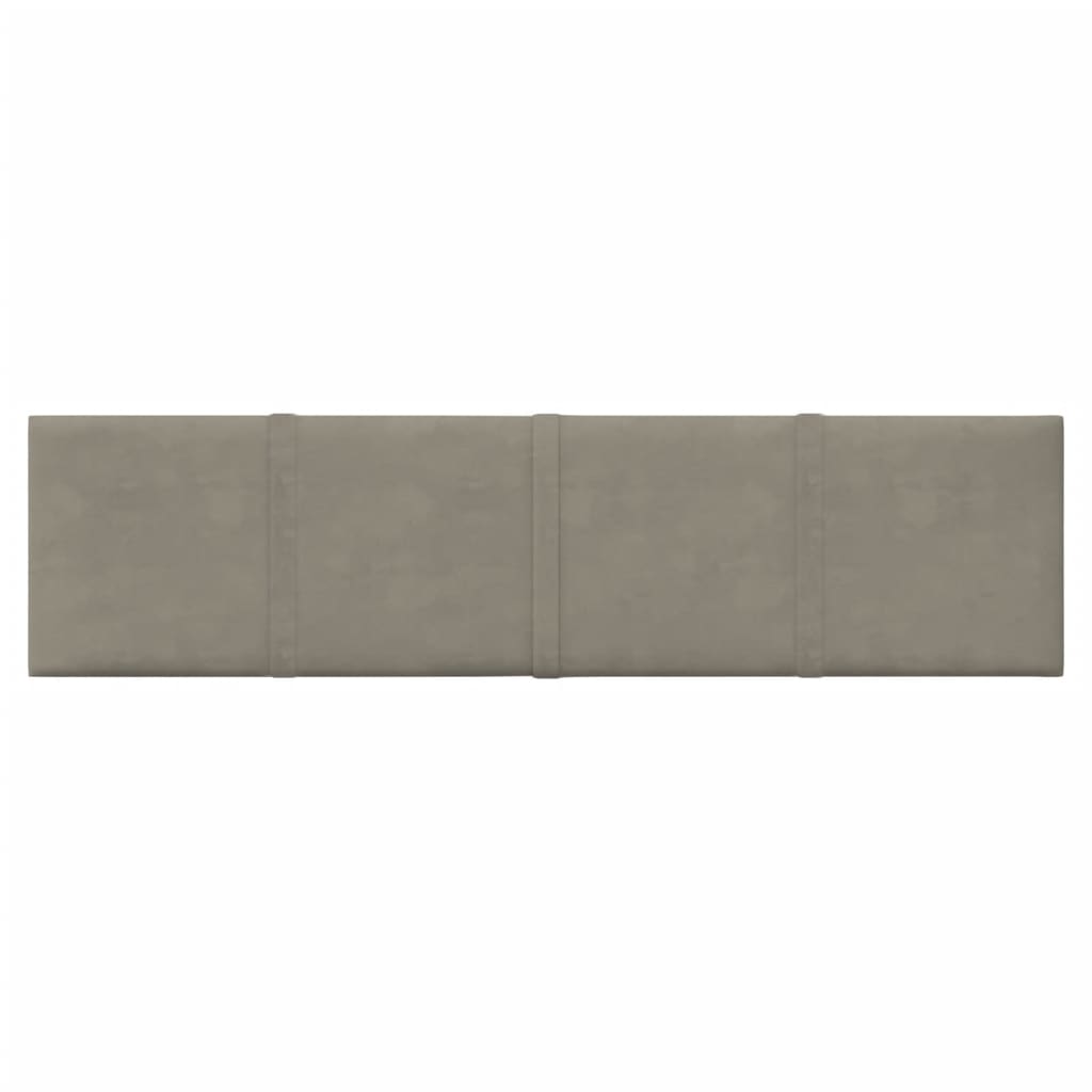 Panneaux muraux vidaxl 12 st 1,08 m² 60x15 cm en velours gris clair