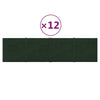 Panneaux muraux vidaxl 12 st 1,08 m² 60x15 cm en velours vert foncé