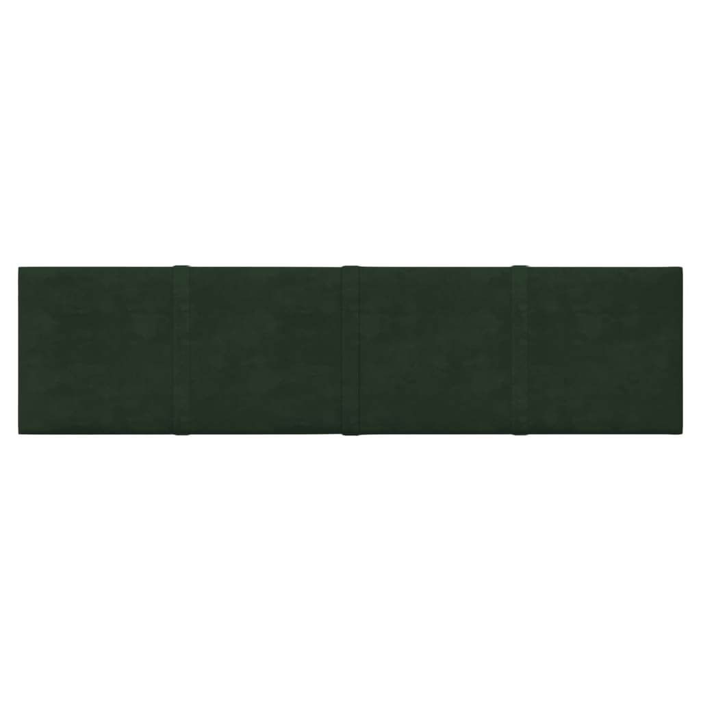 Panneaux muraux vidaxl 12 st 1,08 m² 60x15 cm en velours vert foncé