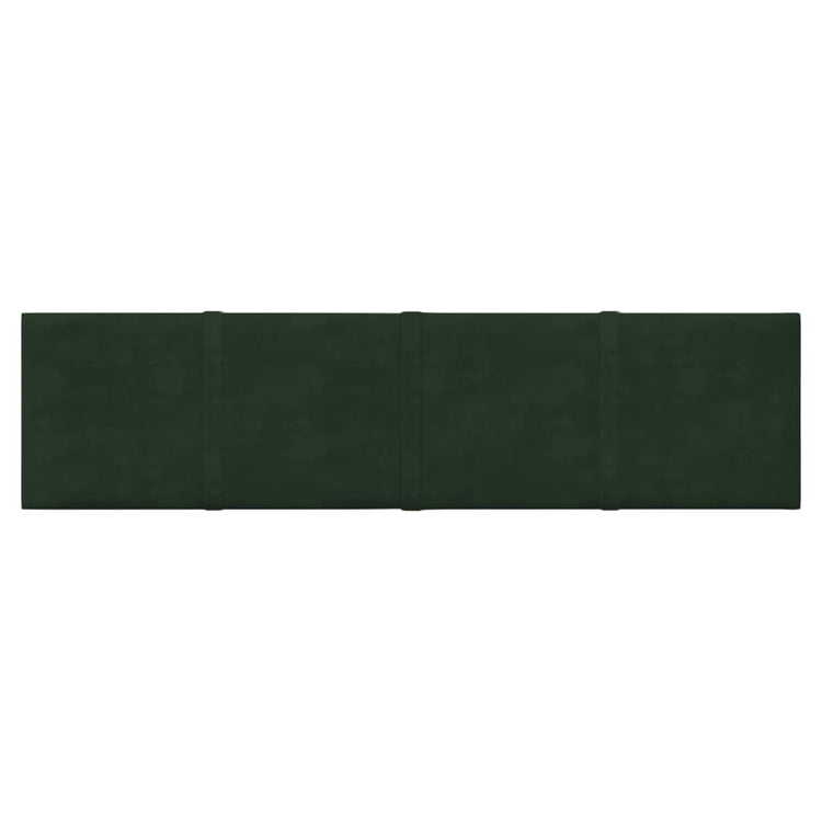 Panneaux muraux vidaxl 12 st 1,08 m² 60x15 cm en velours vert foncé