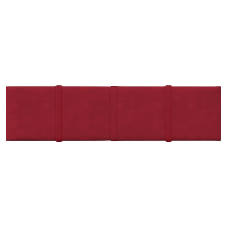Panneaux muraux Vidaxl 12 ST 1,08 m² 60x15 cm Velvet Wine rouge