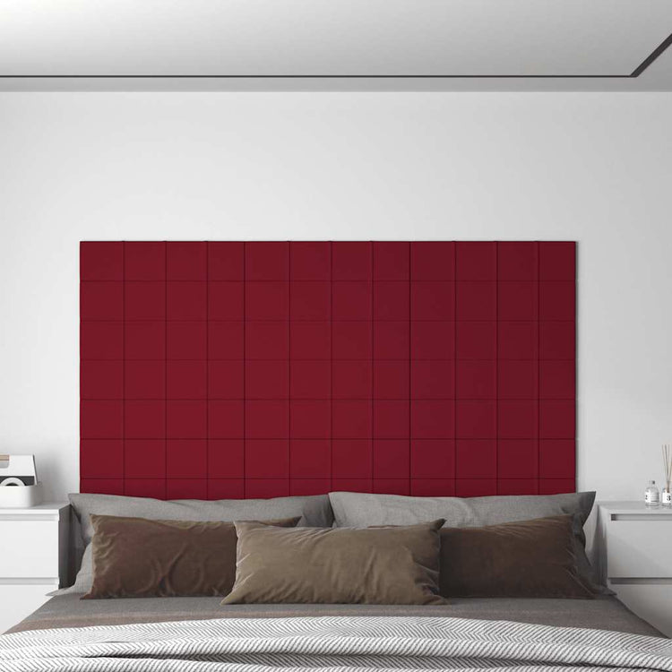 Panneaux muraux Vidaxl 12 ST 1,08 m² 60x15 cm Velvet Wine rouge
