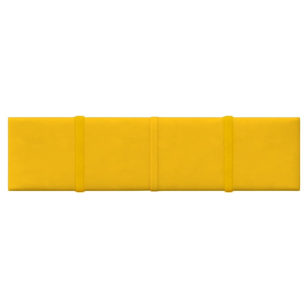 Panneaux muraux vidaxl 12 st 1,08 m² 60x15 cm en velours jaune