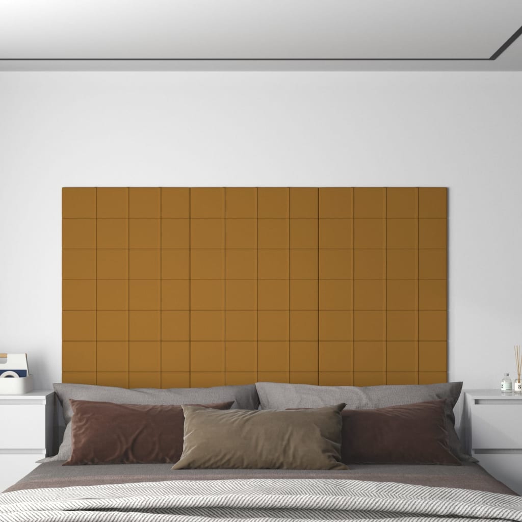 Panneaux muraux vidaxl 12 st 1,08 m² 60x15 cm en velours marron
