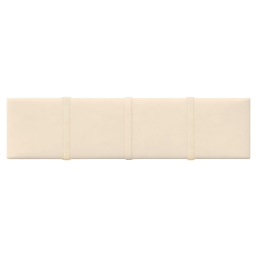 Panneaux muraux Vidaxl 12 ST 1,08 m² 60x15 cm Crème en velours -colore