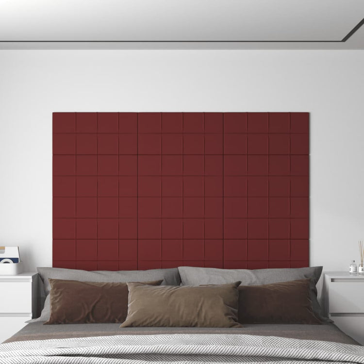 Panneaux muraux vidaxl 12 st 2,16 m² 60x30 cm de tissu rouge