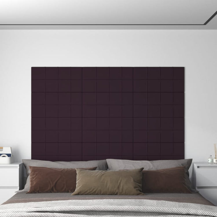Panneaux muraux vidaxl 12 st 2,16 m² 60x30 cm tissu violet
