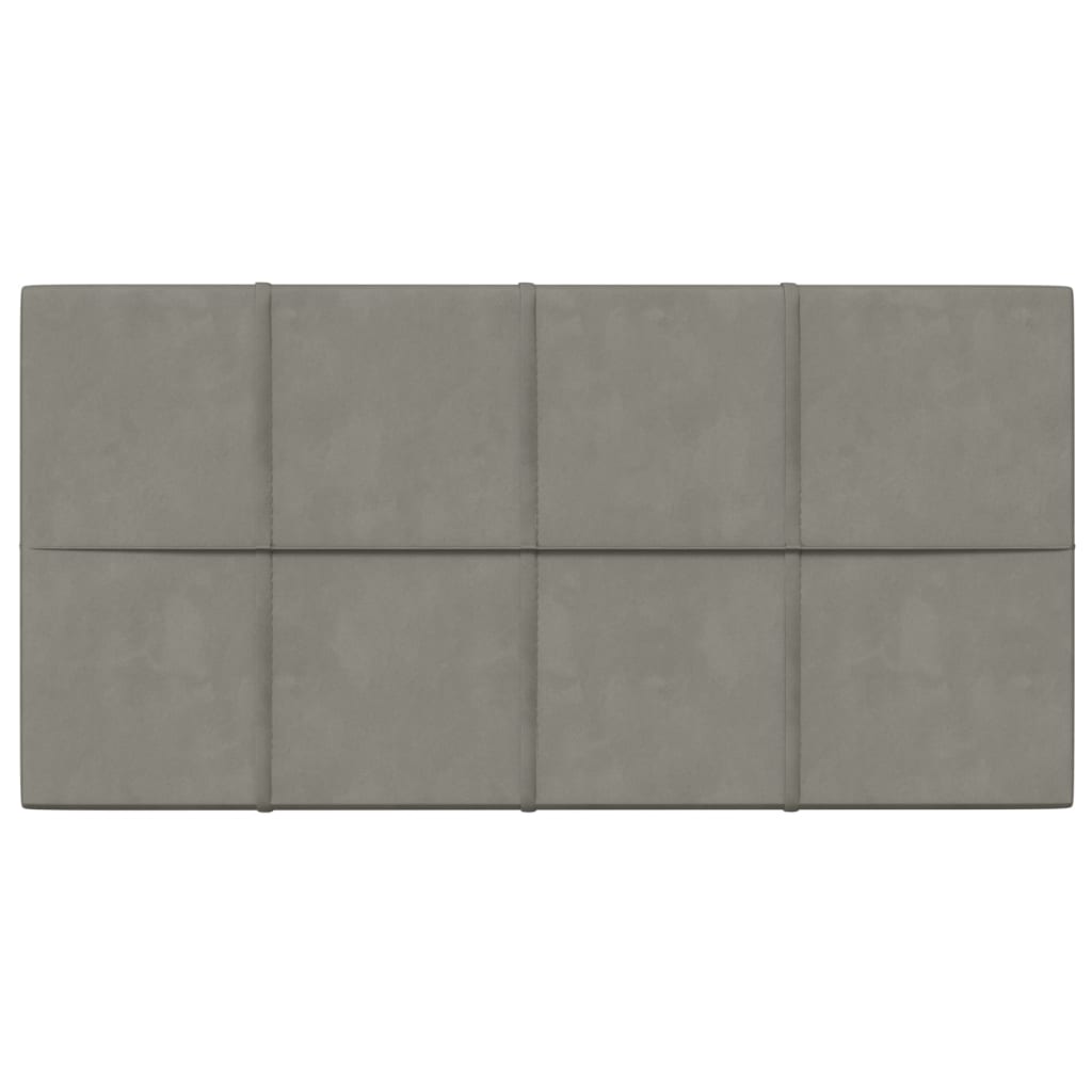 Panneaux muraux vidaxl 12 st 2,16 m² 60x30 cm en velours gris clair