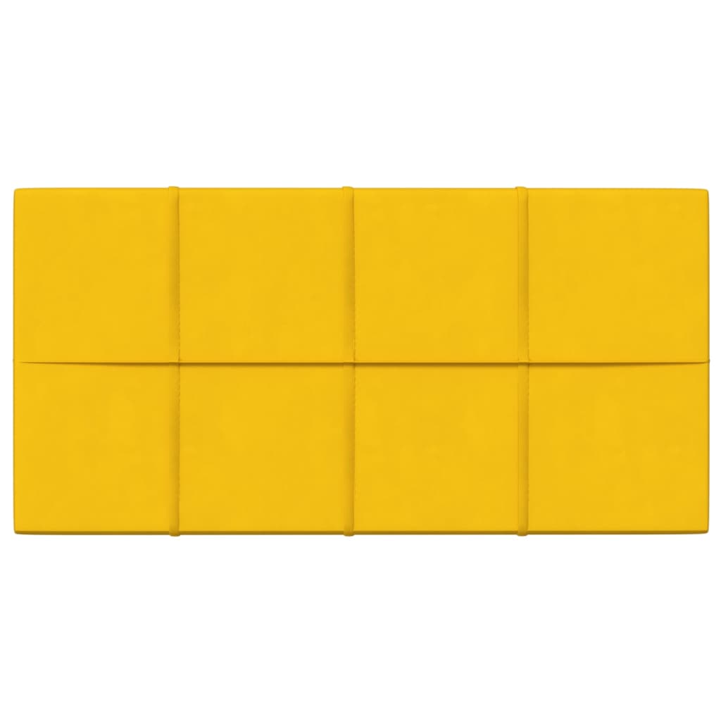 Panneaux muraux vidaxl 12 st 2,16 m² 60x30 cm en velours jaune