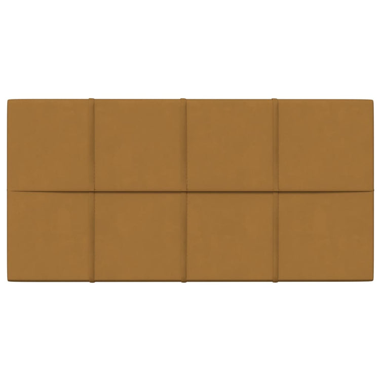 Panneaux muraux vidaxl 12 st 2,16 m² 60x30 cm en velours marron