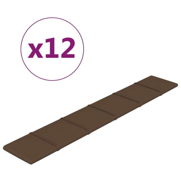 Panneaux muraux Vidaxl 12 ST 1,62 m² 90x15 cm Brown