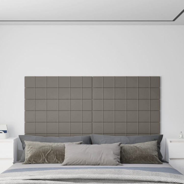 Panneaux muraux vidaxl 12 st 1,62 m² 90x15 cm en velours gris clair