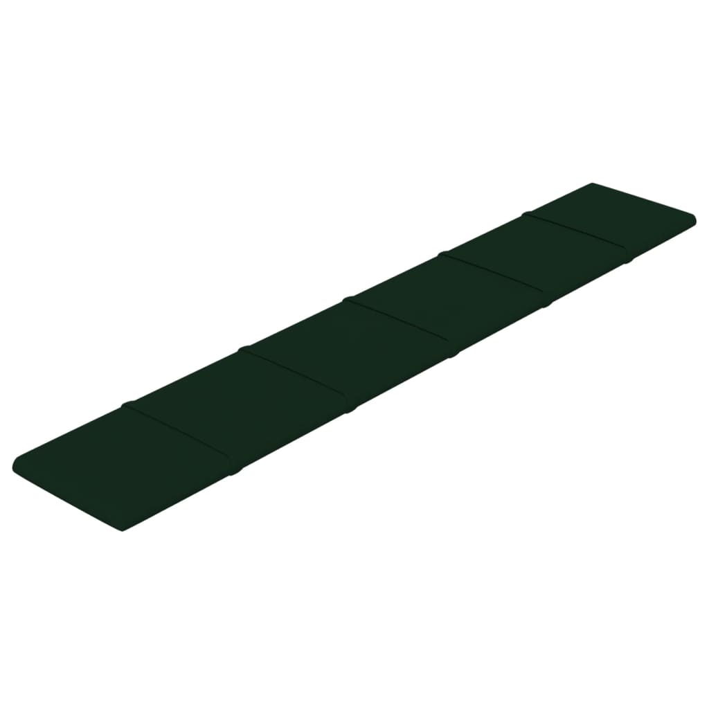 Panneaux muraux vidaxl 12 st 1,62 m² 90x15 cm en velours vert foncé