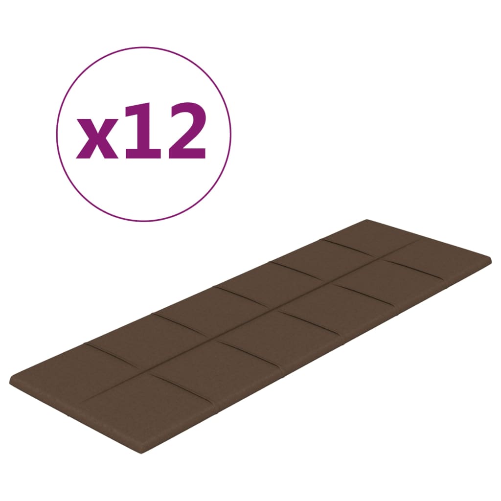 Panneaux muraux Vidaxl 12 ST 3,24 m² 90x30 cm Brown