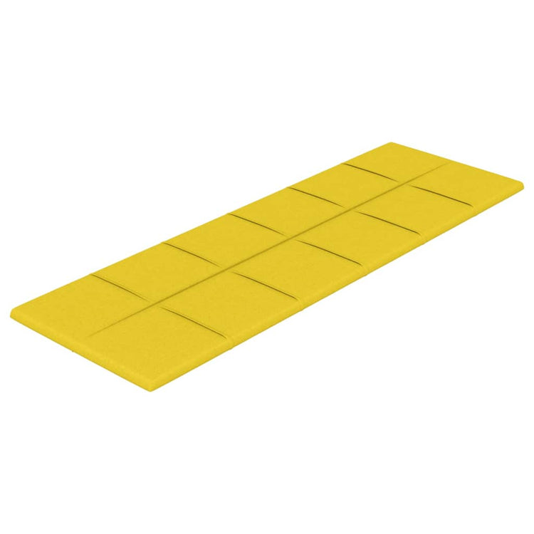 Panneaux muraux Vidaxl 12 ST 3,24 m² 90x30 cm Tissu jaune clair