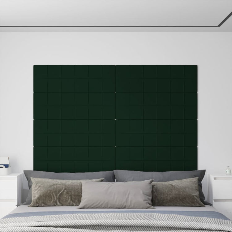 Panneaux muraux Vidaxl 12 ST 3,24 m² 90x30 cm Velvet vert foncé