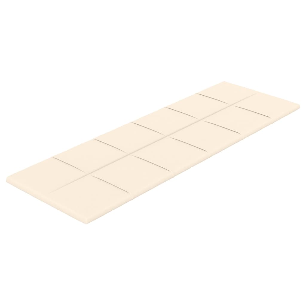 Panneaux muraux Vidaxl 12 ST 3,24 m² 90x30 cm Crème en velours -colore
