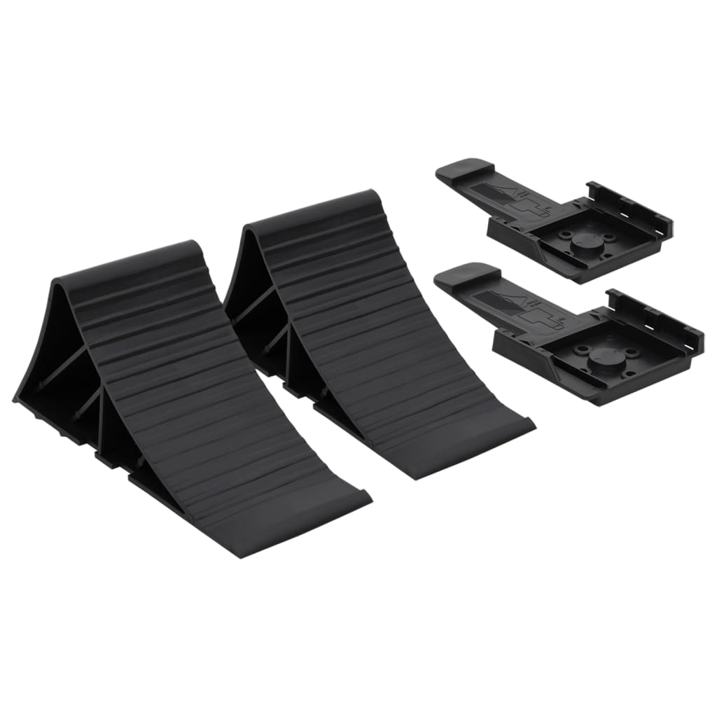 Blocs de roue vidaxl 2 ST 25x10x11,5 cm Plastique