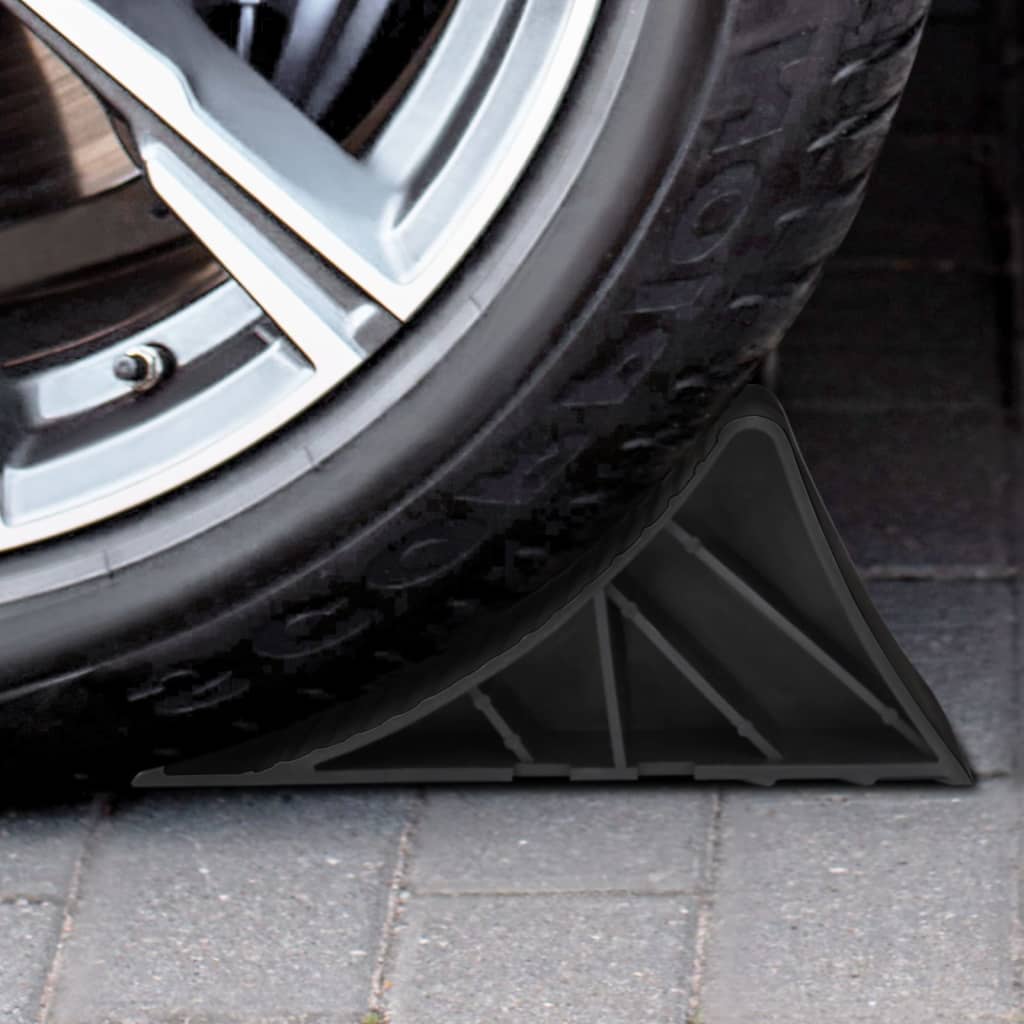 Blocs de roue vidaxl 2 ST 25x10x11,5 cm Plastique