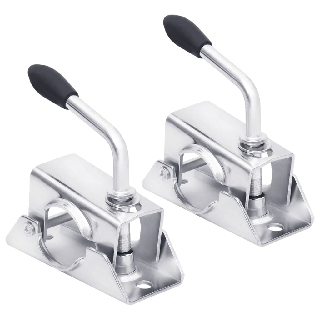 Croids de roue à nez vidaxl 2 pcs 13,5x6,5x14 cm en acier galvanisé