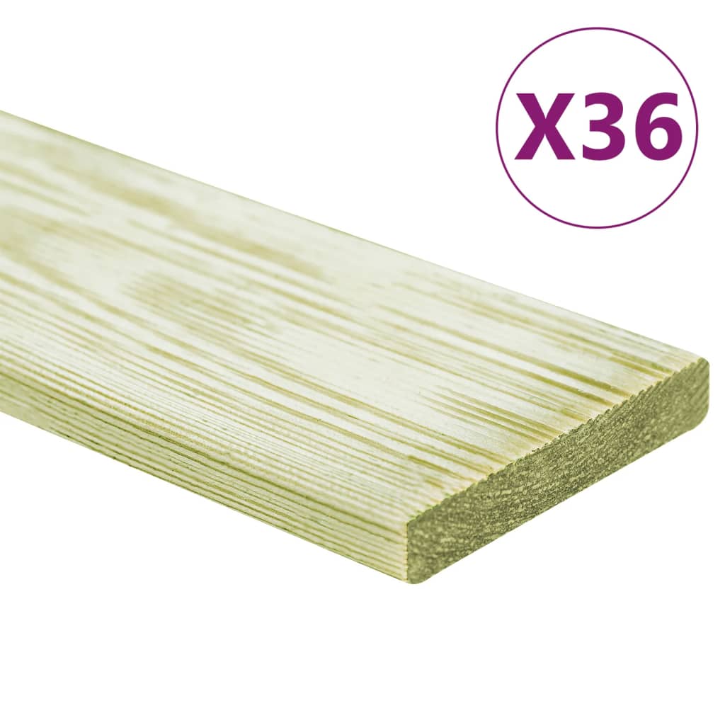 Planches de terra vidaxl 36 st 4,32 m² 1 m de pin solide