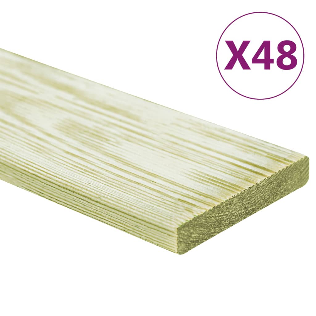 Boches Vidaxl Terra 48 PCS 5,76 m² 1 m Pine solide