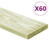 Planches de terra vidaxl 60 pcs 7,2 m² 1 m pin solide imprégné