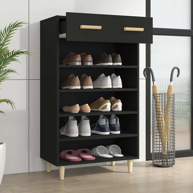 Armoire à chaussures Vidaxl 60x35x105 cm Bois de bois de propriété