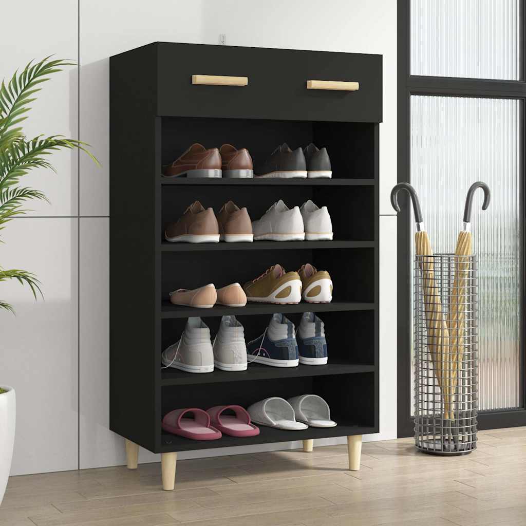 Armoire à chaussures Vidaxl 60x35x105 cm Bois de bois de propriété