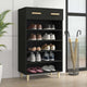 Armoire à chaussures Vidaxl 60x35x105 cm Bois de bois de propriété