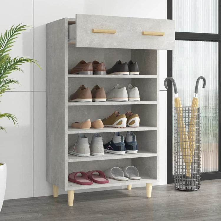 Armoire à chaussures Vidaxl 60x35x105 cm Prix en béton en bois édité