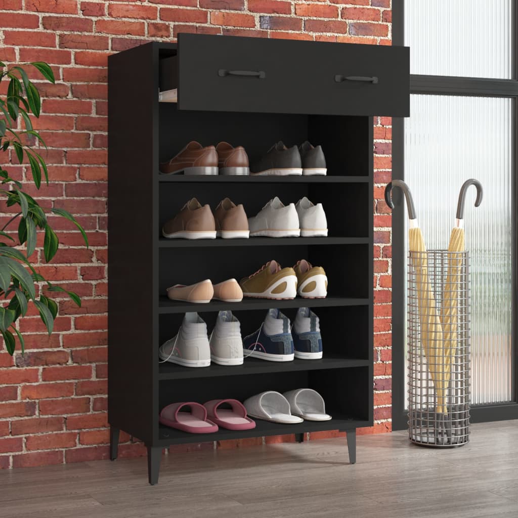 Armoire à chaussures Vidaxl 60x35x105 cm Bois de bois de propriété